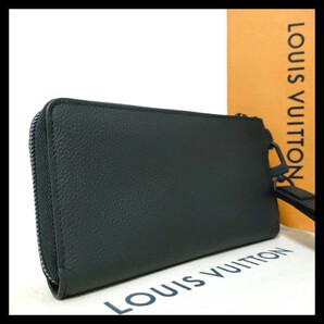 【使用少!!/ICチップ】LOUIS VUITTON ルイヴィトン アエログラム ジッピーウォレット M69831 長財布 ドラゴンヌ ブラック 黒の画像2