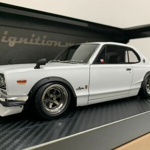 イグニッションモデル 1/18 Nissan Skyline ハコスカ 2000 GT-R (KPGC10) White IG3235 スカイライン ホワイト ignition modelの画像3