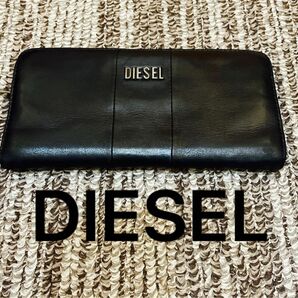 DIESEL 長財布　ブラック レザー　ディーゼル