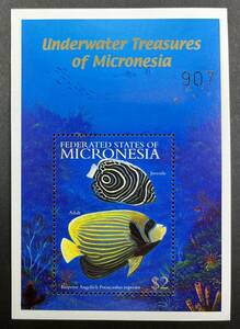  micro nesia2001 year issue fish stamp small size seat unused NH