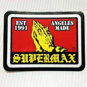 ◎SUPERMAX HARDWARE スーパーマックス ステッカー付 トラッカー ブラックCAP 合掌 ロサンゼルス LA Streetbrand チカーノ Lowrider #7の画像6