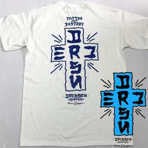 ◎【DRESSEN SKATES】Tシャツ White：Ｌ エリックドレッセン Tour Tee ロサンゼルス スケボー skater スケート