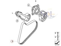 BMW MINI ミニクーパー R55 R56 R57 R60 ファンベルト クーラーベルト 6PK906 11287566789 11287571377 11287534399 出荷締切18時_画像2