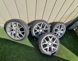 タナベ　SSR GTV03 19インチ×8.5+38　5H　114.3　 タイヤ付 ピレリ ソット ゼロ 225/40R19 4本セット　スタッドレス