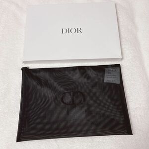 ディオール Dior メッシュポーチ フラットポーチ ブラック