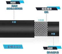 燃料ホース ガソリンホース 内径6mm 外径12mm 全長3m 高性能 ゴムホース フューエルホース 耐圧・耐水・耐候・耐油ホース_画像2