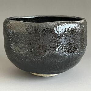 ● 檜垣青子 黒茶碗 黒楽茶碗 茶道具の画像5