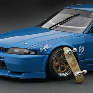 IG3027 1/18 PANDEM GT-R (BCNR33) Blue With Skate Board HARD COREPANDEM イグニッションモデル ignition model R33 GTR skylineの画像4