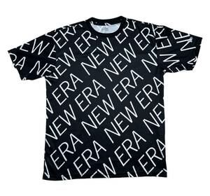 美品 ニューエラ NEWERA LIMITED 半袖 テック Tシャツ オーバーロゴ クールエラ ブラック ホワイト リフレクティブ仕様 USED品