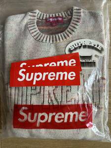 【新品未着用】Supreme Contrast Arc Sweater White L 24SS 国内正規品付属品完備アーチロゴニットセーターボックスロゴboxlogmm6nike