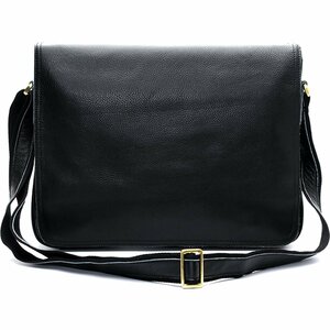 TIDING high capacity total leather original leather messenger bag cow leather shrink leather 14PC A4 correspondence bicycle commuting black . cow 