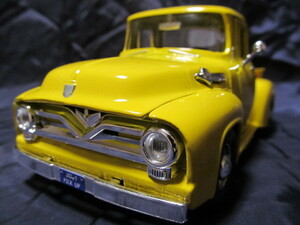 { nationwide equal postage 800 jpy } super rare 1|24 Ford F100 pick up 1955 year yellow color pickup truck V8 F100