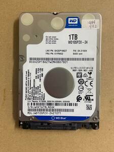 ☆１TB/ 中古ノートPC用　WD Blue　HDD2.5インチ　SATA　１TB　動作品☆③