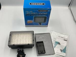 【中古】NEEWER CN-160　LED VIDEO LIGHTING　5600K/3200K　ライト　電池式　通電OK　160球　ビデオライト　ブラック　＊A22-1＊