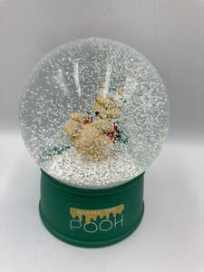 [ beautiful goods ] snow ball WINNIE THE POOH Disney Disney Pooh green clear white interior ornament *A112-4*