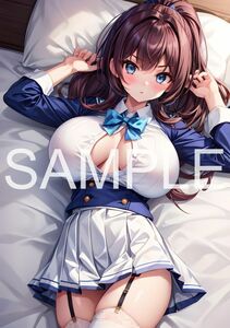 ac202404280226 A4 AI イラスト アート ポスター グラビア 美人 かわいい ビキニ セクシー 女の子 美女 コスプレ 制服 水着 美脚 水着