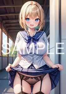 ac202404280220 A4 AI イラスト アート ポスター グラビア 美人 かわいい ビキニ セクシー 女の子 美女 コスプレ 制服 水着 美脚 水着