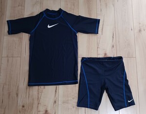 送料無料　NIKE 水着 半袖 ラッシュガード パンツ　160　上下セット　男の子　ジュニア　キッズ　スイムウェア　スイムパンツ　ボーイズ　L