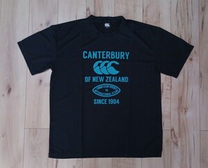 送料無料　カンタベリー　ドライTシャツ　サイズXL　UV　黒　メンズ　canterbury　ラグビー　半袖　Tシャツ　速乾　吸湿