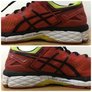 D4D016◆ アシックス ASICS ゲルカヤノ GEL-KAYANO 合成繊維 ストロングレッド ランニングシューズ 26.5cm TJG938の画像7