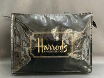 S4D582◆本物◆ ハロッズ Harrods エナメル ブラック色 ロゴ トートバッグ_画像1