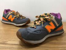 D4D018◆ ニューバランス New Balance 合成繊維 グレー スニーカー 23.5cm B WL574EXC _画像2