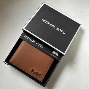 ★新品★MICHAEL KORS マイケルコース　メンズ　折り財布　箱入　ブラウン