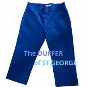 【The DUFFER of ST.GEORGE】ザダファーオブセントジョージ　クロップドパンツ　青　48