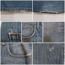 リーバイス569 Levis W34 ダークブルーデニム 青 ヒゲあり 8819_画像9