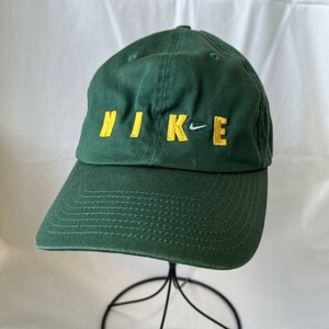 NIKE ナイキ キャップ 帽子 ロゴ刺繍 スウッシュ 緑 黄色 8246