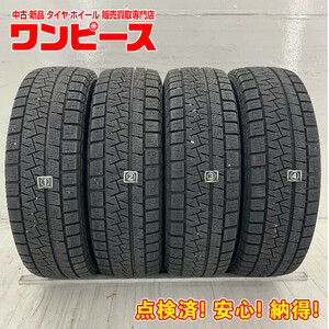 中古タイヤ 4本セット 155/65R14 75Q ピレリ ICE ASIMMETRICO 冬 スタッドレス 155/65/14 ラパン b6071