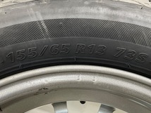 中古タイヤホイールセット 155/65R13 73S 13インチ 13×4B +42 4穴 PCD100 ブリヂストン ECO FORME 夏 オッティ d670_画像8