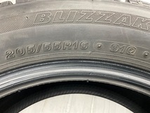 中古タイヤ 2本セット 205/55R16 91Q ブリヂストン BLIZZAK VRX 冬 スタッドレス 205/55/16 インプレッサ b6074_画像7