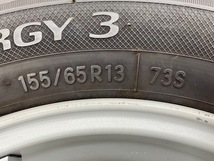 中古タイヤホイールセット 155/65R13 73S 13インチ 13×4B +45 4穴 PCD100 トーヨー BALMINUM 夏 サマー ミラ ジーノ d724_画像8