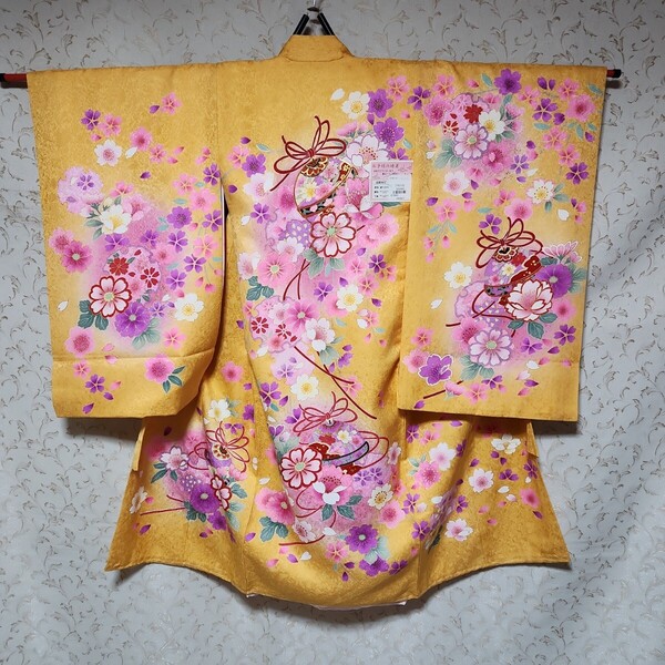 #4-372 (新品)正絹 女児 お宮参り 祝着 きもの