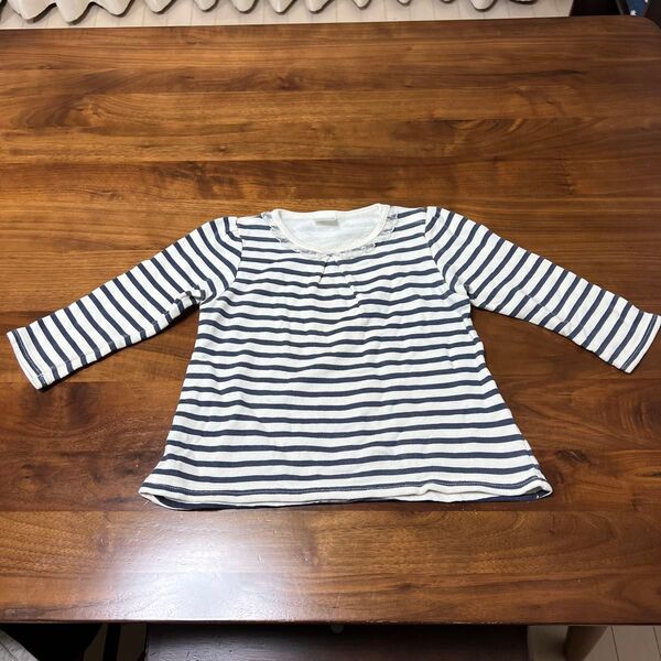 【新品未使用品】ボーダー 長袖Tシャツ サイズ95 アカチャンホンポ