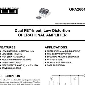 Burr-Brown バーブラウン OPA2604AP 2ケ 未使用新品の画像2