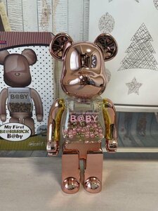 BE@RBRICK MY FIRST B@BY 千秋 Pink＆Gold Ver. メッキ 400％ ベアブリック 中古 GJ 1