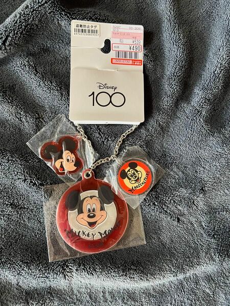 しまむら　ディズニー　チャーム　リフレクター　ミッキー　ディズニー100 ストラップ　Mickey Mouse CLUB