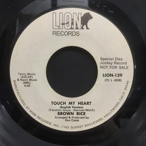 BROWN RICE / TOUCH MY HEART (ENGLISH VERSION) (US-ORIGINAL)