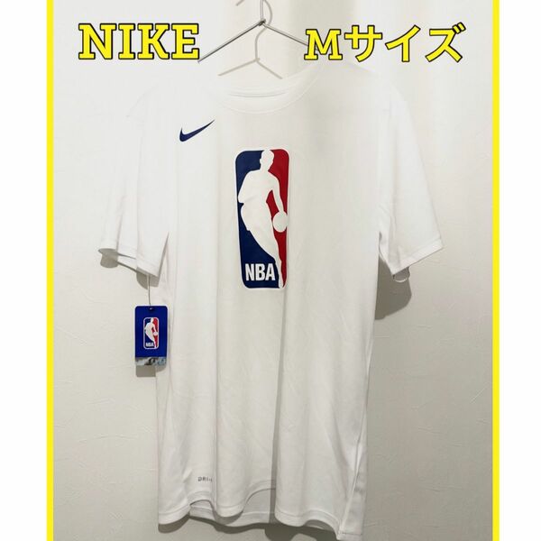 【新品】NIKE ナイキ Tシャツ NBA ビッグロゴ メンズ Mサイズ 白 バスケット バスケ トレーニングウェア