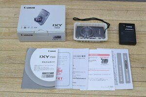 Z303■現状品■CANON キャノン■IXY150 コンパクトデジタルカメラ シルバー■コンデジ　