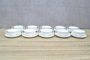 C1103■Noritake　ノリタケ■スープカップ＆ソーサー　10客セット■業務用洋食器■ホテル・レストラン