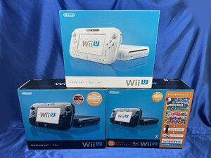 ジャンク 動作未確認 任天堂 WiiU 本体 箱付き 3台（プレミアムセット2台+ベーシックセット1台） セット　　K