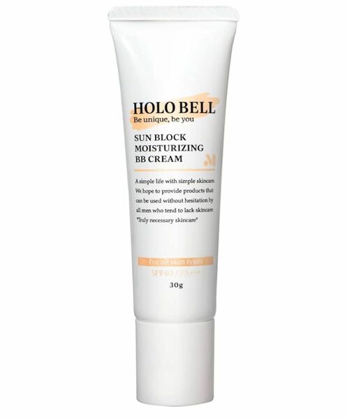 HOLO BELL (ホロベル) BBクリーム メンズ SPF40 PA+++ ニキビ跡 青ひげ 肌補正 バレない 30g