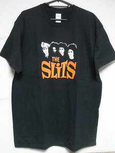 即決★新品バンドＴシャツ★スリッツ★THE SLITS★ブラックボディ×ホワイトプリント/オレンジ文字★S/M/L/XLサイズ対応可能