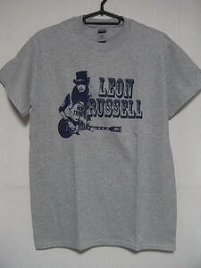 即決★新品ロックＴシャツ★レオン・ラッセル★LEON RUSSELL★グレーボディ×ネイビープリント★S/M/Lサイズ対応可能