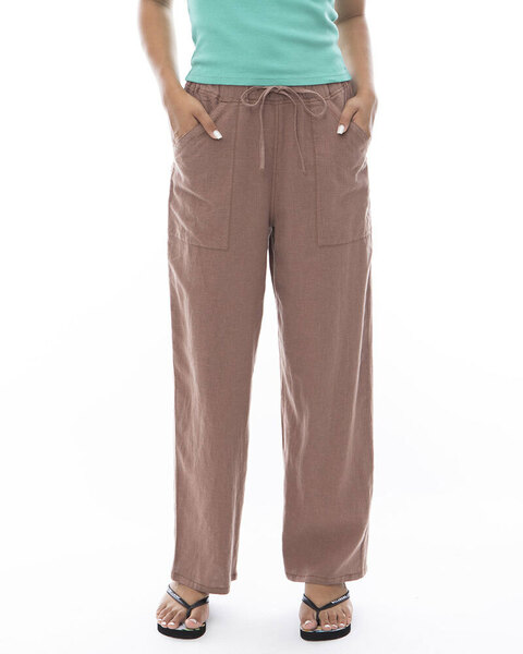 ★送料無料★2024春夏 新品【BILLABONG/ビラボン】EASY LONG PANTS ワイドパンツ BRN レディースL BE013-702