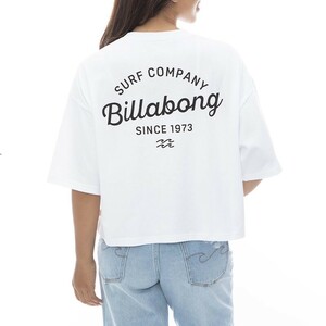 * free shipping *2024 spring summer new goods [BILLABONG/ Billabong ]ARCH LOGO CROPPED TEE cropped pants T-shirt WHT lady's L BE013-204