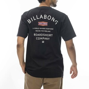 * free shipping *2024 spring summer new goods [BILLABONG/ Billabong ]PEAK T-shirt BLK men's XL BE011-205